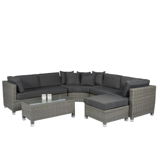 Garten Lounge Polyrattan Loungeecke Ecksofa "Mississippi