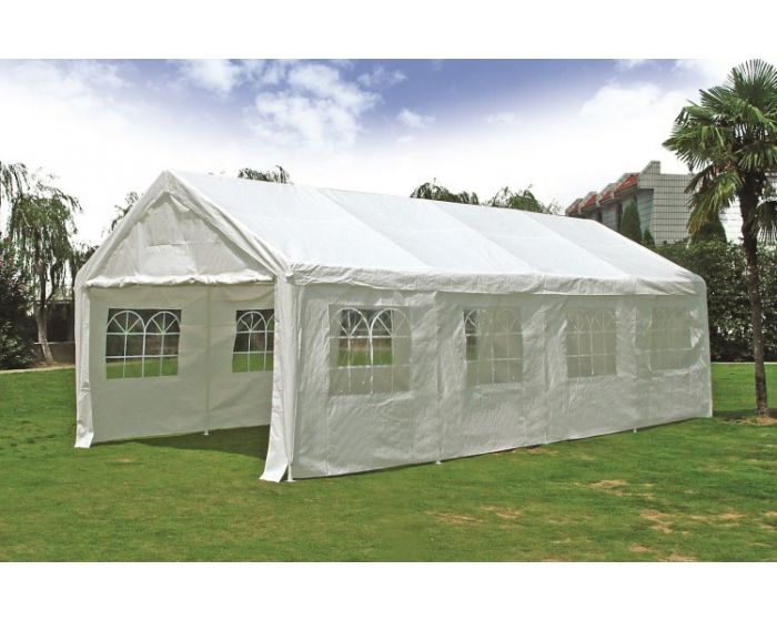 Partyzelt 4x8 m wei mit Seitenwnden Pure Garden & Living