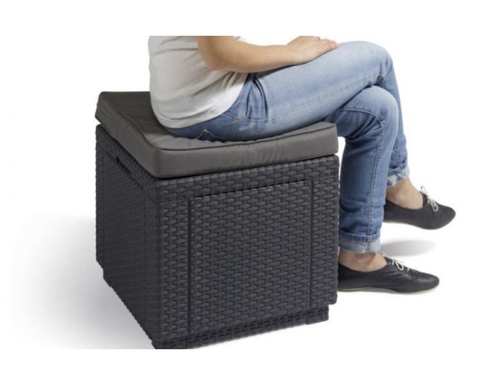 Universal Sitzhocker Curver Allibert Mit Kissen Sta Produktbild-Vorschau 2