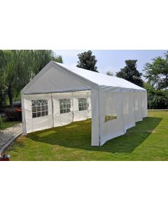 Partyzelt 4x8m PE 160 gr/m2 Deluxe weiß