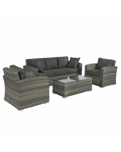 Loungeset Sofagruppe Polyrattan "Cairo" - Elegant grau - Pure Garden & Living 