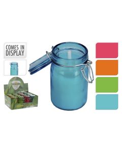 Zitronellakerze im Glas