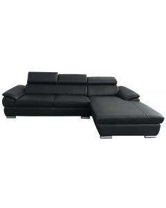 Eckcouch Kingston Rechts Black Bonded Leder