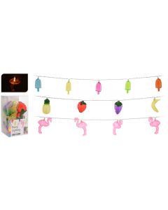 Partybeleuchtung Flamingo/Eis/Früchte