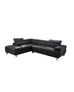 Ecksofa Portland schwarz - links
