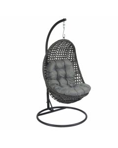 Hängestuhl "Moon" Polyrattan - Elegant grau