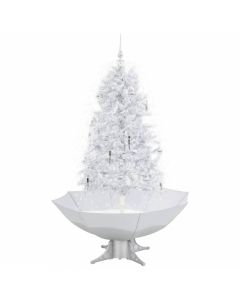 Schneiender Weihnachtsbaum Weiß/Silber  - 170 cm