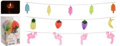 Partybeleuchtung Flamingo/Eis/Früchte