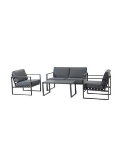 Loungeset Sitzecke Aluminium "Dubai" - Grau - Pure Garden & Living