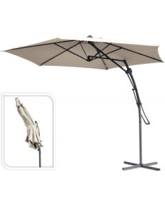 Hängender Sonnenschirm Belize Push up Ø300cm Taupe