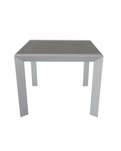 Gartentisch Silber/Schwarz 90x90 cm