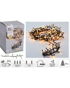 Cluster-Beleuchtung 800 LED warmweiß - 19 Meter