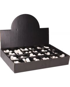 Weihnachtsbaumkugel 10 x 25 mm weiß