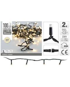 Lichterkette Weihnachten Erweiterung 100LED warmweiß
