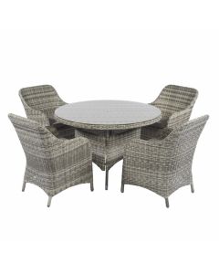 Dining Loungeset Polyrattan "Miami" - Cappucino Naturel - Pure Garden & Living