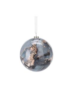 Weihnachtskugel Marmor blau 8cm - verschiedene Modelle