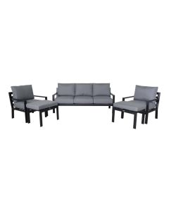 Dining Loungeset "Eva" - Aluminium grau - Pure Garden & Living