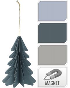 Hängedeko Weihnachtsbaum papier grün grau 15cm