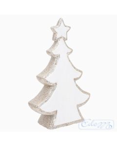Weihnachtsbaum Silber Glitzer 23 cm