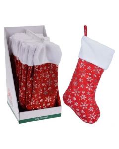 Weihnachtssocke 42 cm Schneeflocke