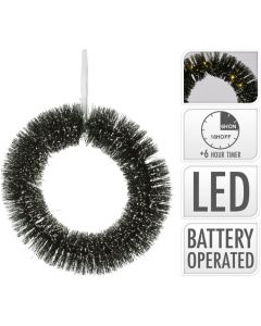 Kranz 30 LED 40cm mit Schnee