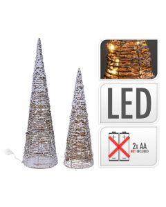 Stehlampe Rattan Weihnachten - 20 LEDs - 80 CM