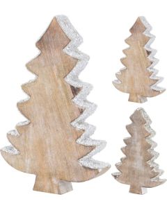 Weihnachtsbaum Holz weiß 22 cm