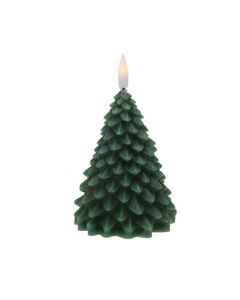 LED kerze Weihnachtsbaum 11cm grün
