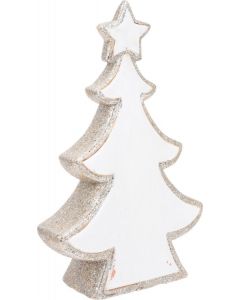 Weihnachtsbaum silber mit Glitzer 30 cm
