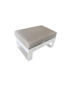 Hocker "Quatar" Weiß - 75 x 50 x 31