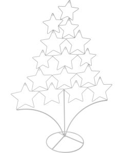 Sterne Weihnachtsbaum Metall Weiß