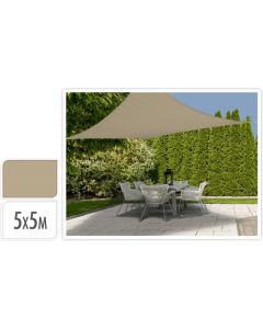 Sonnensegel 5x5 Viereck Beige