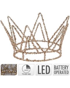 LED-beleuchtete dekorative Goldkrone 17cm