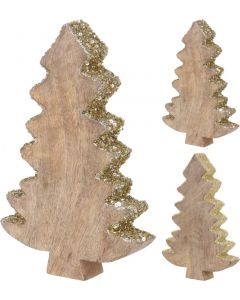 Weihnachtsbaum gold 22 cm 2 Sorten