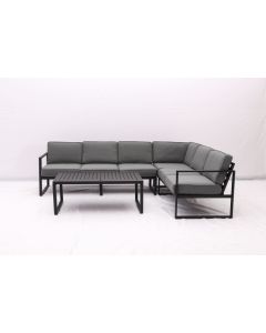Ecklounge-Set "Dubai" - Schwarz - Pure Garden & Living