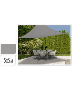 Sonnensegel 5x5 Viereck Grau