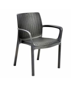 Keter Bali Gartenstuhl graphit - 55 x 58,5 x 83