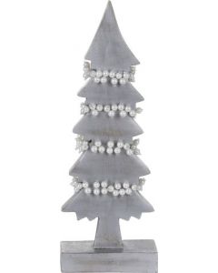 Weihnachtsbaum silber Perlenkette 31 cm
