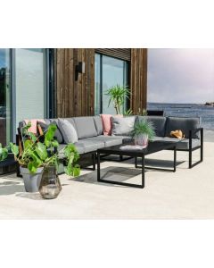 Ecklounge-Set "Dubai" - Schwarz - Pure Garden & Living