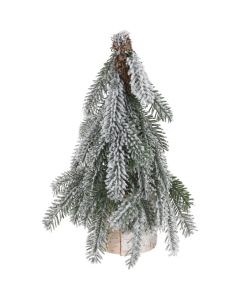 Weihnachtsbaum mit Schnee 45 cm – Holzfuß