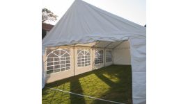 Partyzelt 5x8m PVC 400 gr/m2 weiß  