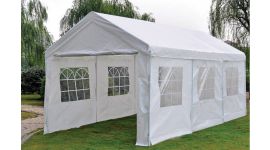 Partyzelt 3x6m PE 160 gr/m2 Deluxe weiß