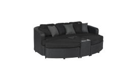 Sonneninsel Palma Lounge Polyrattan  schwarz Pure Garden & Living