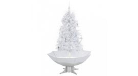 Schneiender Weihnachtsbaum Weiß/Silber  - 170 cm