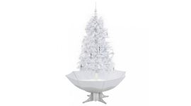 Schneiender Weihnachtsbaum Weiß/Silber  - 170 cm