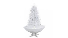 Schneiender Weihnachtsbaum Weiß/Silber  - 170 cm