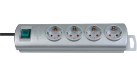Brennenstuhl Primera Steckdosenleiste 4-fach Silber 1M
