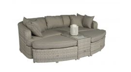 Loungeinsel "Palma" Polyrattan Grau - Pure Garden & Living