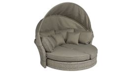 Loungeinsel & Loungebett "Savanna" - Mix Nature Beige/Grau - Pure Garden & Living