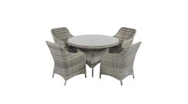 Dining Loungeset Polyrattan "Miami" - Cappucino Naturel - Pure Garden & Living